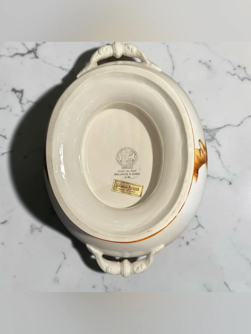 Vintage Este Ceramiche Italy Stag Deer Tureen – Neiman Marcus – Porcelain NWT